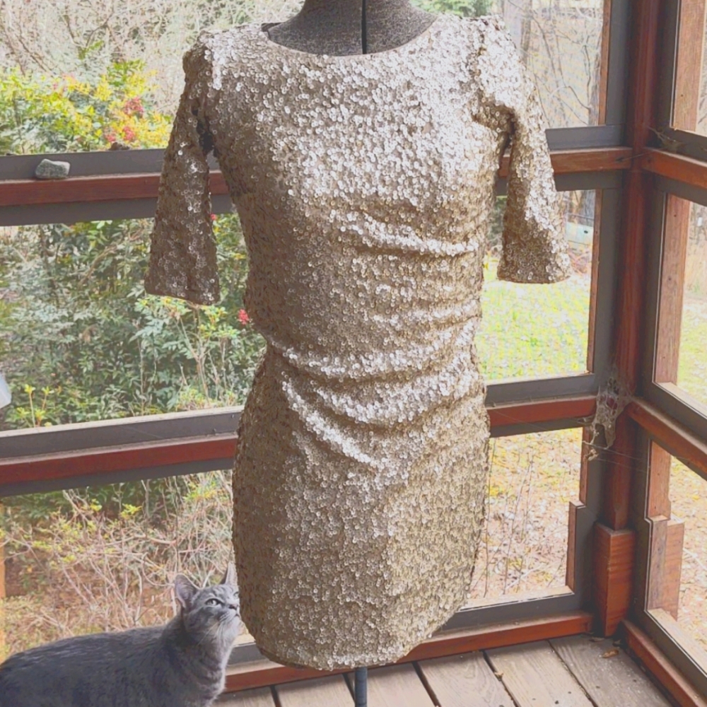 Fab matte sequined party dress!